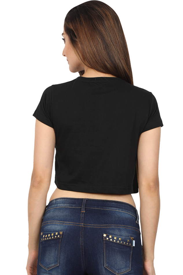 (Black) Premium Quality Chin Tapak Dum Dum Crop Top