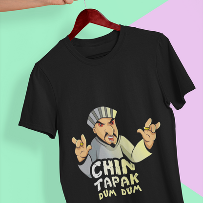 (Black) Premium Quality Chin Tapak Dum Dum T-Shirt