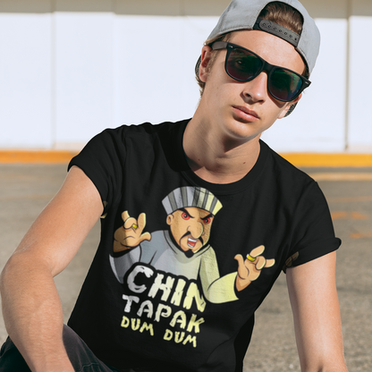 (Black) Premium Quality Chin Tapak Dum Dum T-Shirt