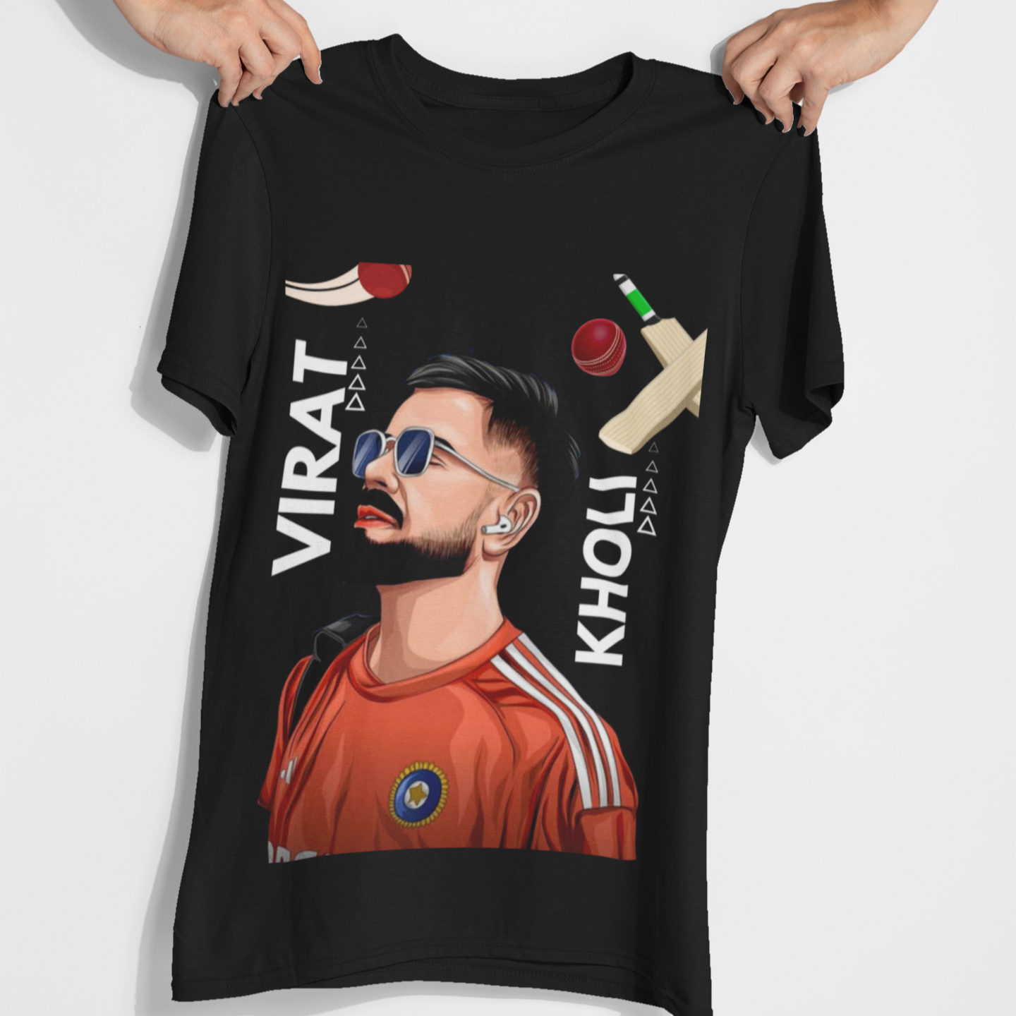 (Black) Premium Quality Virat Kholi T-Shirt